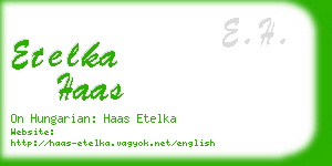 etelka haas business card